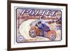 Police Mechanical Motorcycle-null-Framed Art Print