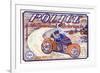 Police Mechanical Motorcycle-null-Framed Premium Giclee Print