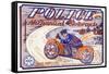 Police Mechanical Motorcycle-null-Framed Stretched Canvas