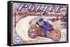 Police Mechanical Motorcycle-null-Framed Stretched Canvas