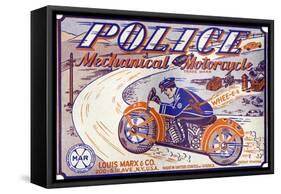 Police Mechanical Motorcycle-null-Framed Stretched Canvas