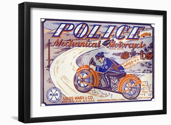 Police Mechanical Motorcycle-null-Framed Art Print