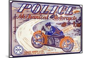 Police Mechanical Motorcycle-null-Mounted Art Print