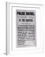 Police Notice to the Occupier Relating to Murders in Whitechapel, 30th September 1888-null-Framed Giclee Print