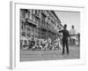 Police Officer Directing Traffic-Dmitri Kessel-Framed Photographic Print