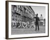 Police Officer Directing Traffic-Dmitri Kessel-Framed Photographic Print