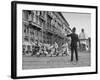 Police Officer Directing Traffic-Dmitri Kessel-Framed Photographic Print