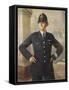 Police Officer London-Metropolitan Police-Framed Stretched Canvas