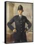 Police Officer London-Metropolitan Police-Framed Stretched Canvas