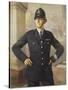 Police Officer London-Metropolitan Police-Stretched Canvas