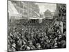 Police Officers Dispersing the Strike of Employees of Streetcar in New York, March 4, 1886. Engravi-Tarker-Mounted Photographic Print