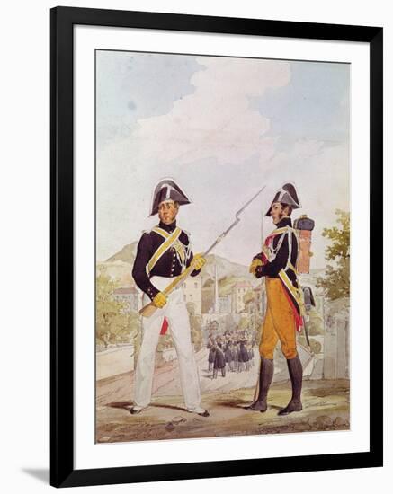 Police Officers of the Garde Des Consuls in Uniform-Karl Loeillot-Hartwig-Framed Giclee Print