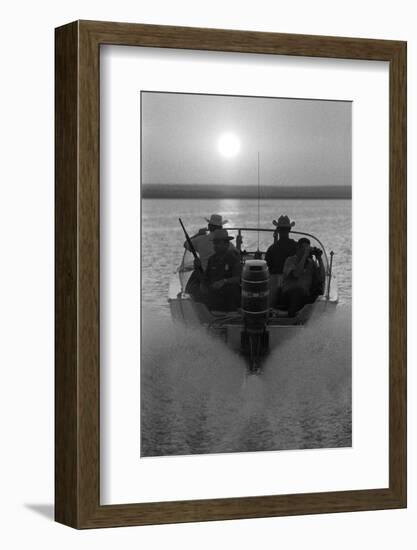 Police Patroling the Waters Between Mexico and the Texas, Us Looking for Marijuana Smugglers-Co Rentmeester-Framed Photographic Print