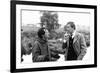 POLICE PYTHON, 1976 directed by ALAIN CORNEAU On the set, Alain Corneau directs Yves Montand (b/w p-null-Framed Photo