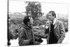 POLICE PYTHON, 1976 directed by ALAIN CORNEAU On the set, Alain Corneau directs Yves Montand (b/w p-null-Stretched Canvas