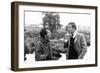 POLICE PYTHON, 1976 directed by ALAIN CORNEAU On the set, Alain Corneau directs Yves Montand (b/w p-null-Framed Photo