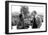 POLICE PYTHON, 1976 directed by ALAIN CORNEAU On the set, Alain Corneau directs Yves Montand (b/w p-null-Framed Photo