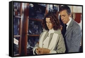 POLICE PYTHON, 1976 directed by ALAIN CORNEAU Stefania Sandrelli and Yves Montand (photo)-null-Framed Stretched Canvas