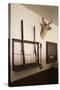 Police Station Gun Rack, Old Cowtown Museum, Wichita, Kansas, USA-Walter Bibikow-Stretched Canvas