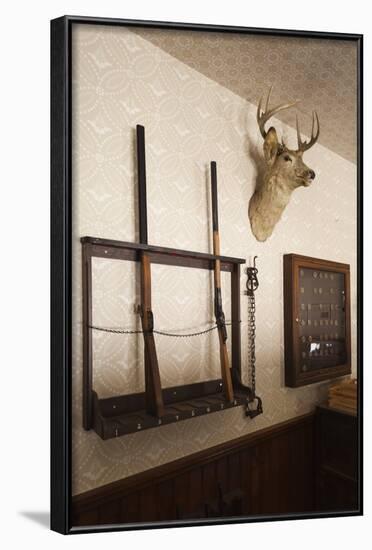 Police Station Gun Rack, Old Cowtown Museum, Wichita, Kansas, USA-Walter Bibikow-Framed Photographic Print