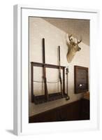 Police Station Gun Rack, Old Cowtown Museum, Wichita, Kansas, USA-Walter Bibikow-Framed Photographic Print