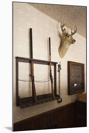 Police Station Gun Rack, Old Cowtown Museum, Wichita, Kansas, USA-Walter Bibikow-Mounted Photographic Print