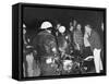 Police Talking to Race Car Enthusiasts at National Hot Rod Assosciation Drag Meet-Ralph Crane-Framed Stretched Canvas