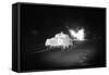 Police Truck Moving toward Fire-null-Framed Stretched Canvas