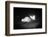 Police Truck Moving toward Fire-null-Framed Photographic Print