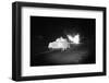 Police Truck Moving toward Fire-null-Framed Photographic Print