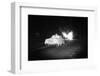 Police Truck Moving toward Fire-null-Framed Photographic Print