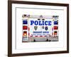 Police Truck, Police Department City of New York, Nypd, US, USA, White Frame, Full Size Photography-Philippe Hugonnard-Framed Art Print