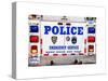 Police Truck, Police Department City of New York, Nypd, US, USA, White Frame, Full Size Photography-Philippe Hugonnard-Stretched Canvas