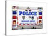 Police Truck, Police Department City of New York, Nypd, US, USA, White Frame, Full Size Photography-Philippe Hugonnard-Stretched Canvas