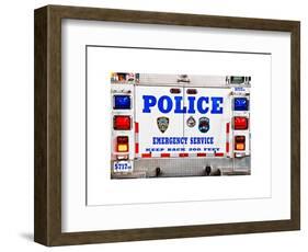 Police Truck, Police Department City of New York, Nypd, US, USA, White Frame, Full Size Photography-Philippe Hugonnard-Framed Art Print