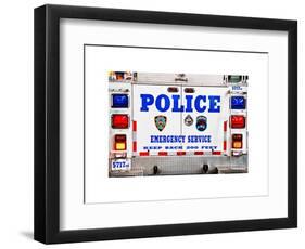 Police Truck, Police Department City of New York, Nypd, US, USA, White Frame, Full Size Photography-Philippe Hugonnard-Framed Art Print