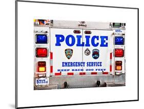 Police Truck, Police Department City of New York, Nypd, US, USA, White Frame, Full Size Photography-Philippe Hugonnard-Mounted Art Print
