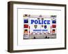 Police Truck, Police Department City of New York, Nypd, US, USA, White Frame, Full Size Photography-Philippe Hugonnard-Framed Art Print