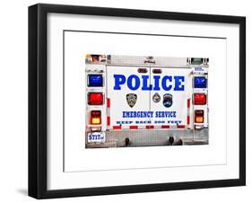 Police Truck, Police Department City of New York, Nypd, US, USA, White Frame, Full Size Photography-Philippe Hugonnard-Framed Art Print