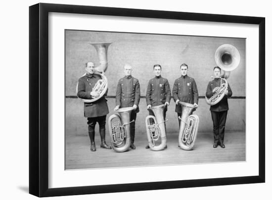 Police Tuba Quartet-null-Framed Art Print