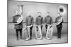 Police Tuba Quartet-null-Mounted Art Print