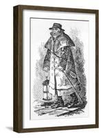 Police, Watchmen, 1827-George Cruikshank-Framed Art Print