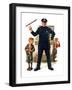 "Policeman and Boy with Slingshot,"March 15, 1930-Frederic Stanley-Framed Premium Giclee Print