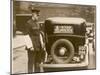 Policeman and Police Car-null-Mounted Photographic Print