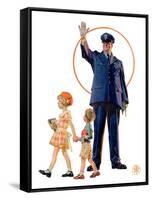 "Policeman and School Children,"October 3, 1931-Joseph Christian Leyendecker-Framed Stretched Canvas