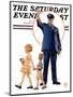 "Policeman and School Children," Saturday Evening Post Cover, October 3, 1931-Joseph Christian Leyendecker-Mounted Giclee Print