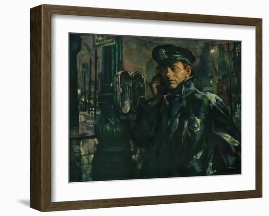 Policeman and Telephone, 1954-null-Framed Giclee Print