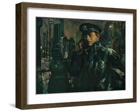 Policeman and Telephone, 1954-null-Framed Giclee Print