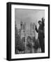 Policeman Directing Traffic in Front of the Reims Cathedral-Nat Farbman-Framed Photographic Print