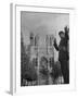 Policeman Directing Traffic in Front of the Reims Cathedral-Nat Farbman-Framed Photographic Print
